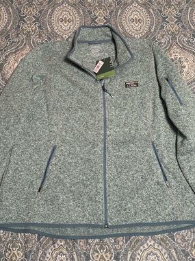 L.L. Bean Women's Teal Heather Full-Zip Utility Jacket